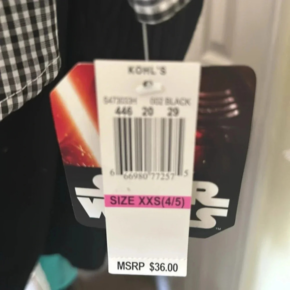 NWT Star Wars Boys Dress Shirt Button Down with Tie Sith Lord XXS (4/5) - Picture 4 of 4